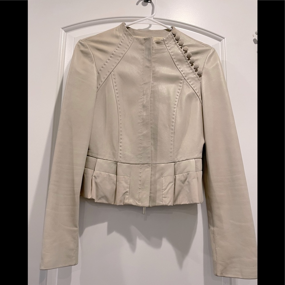 BCBG leather jacket.